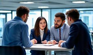 戦略について議論するビジネスチーム